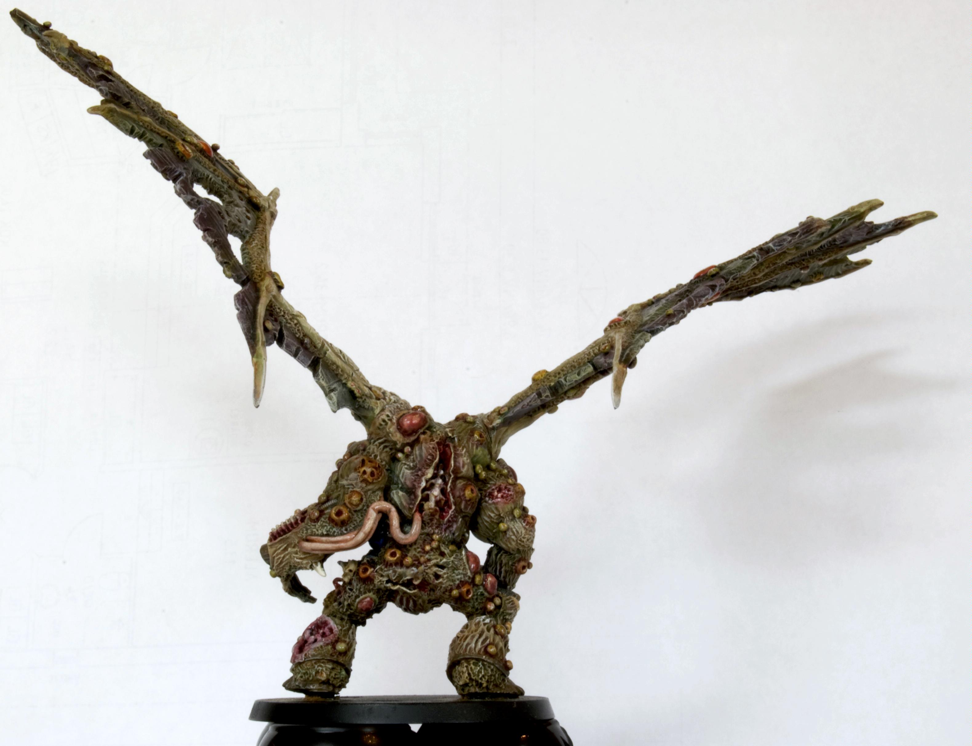 Awesome, Chaos, Chaos Space Marines, Conversion, Daemon Prince, Daemon Prince. Death Guard, Daemons, Death Guard, Duel, Greenstuff, Nurgle, Plague Marines, Prince, Winged, Work In Progress