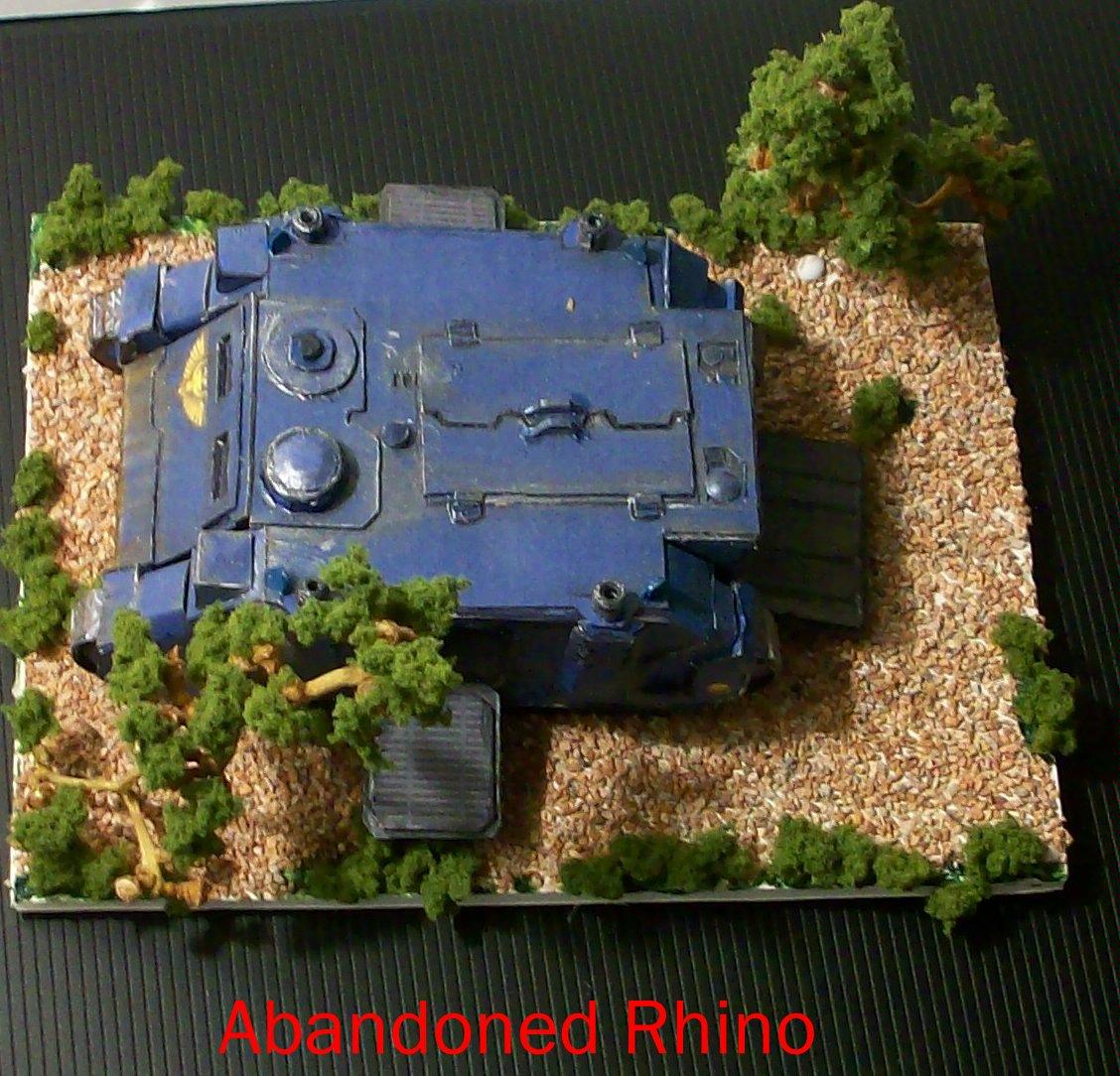 Cardstock, Diarama, Rhino. Space Marine