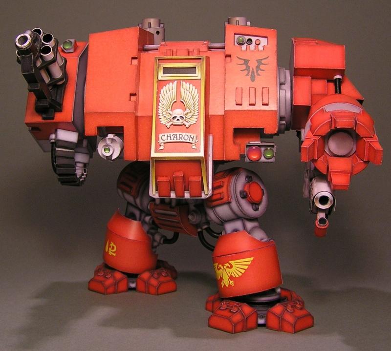 Blood Angels, Cardstock, Dreadnought, Space Marines, Warhammer Dreadnaught