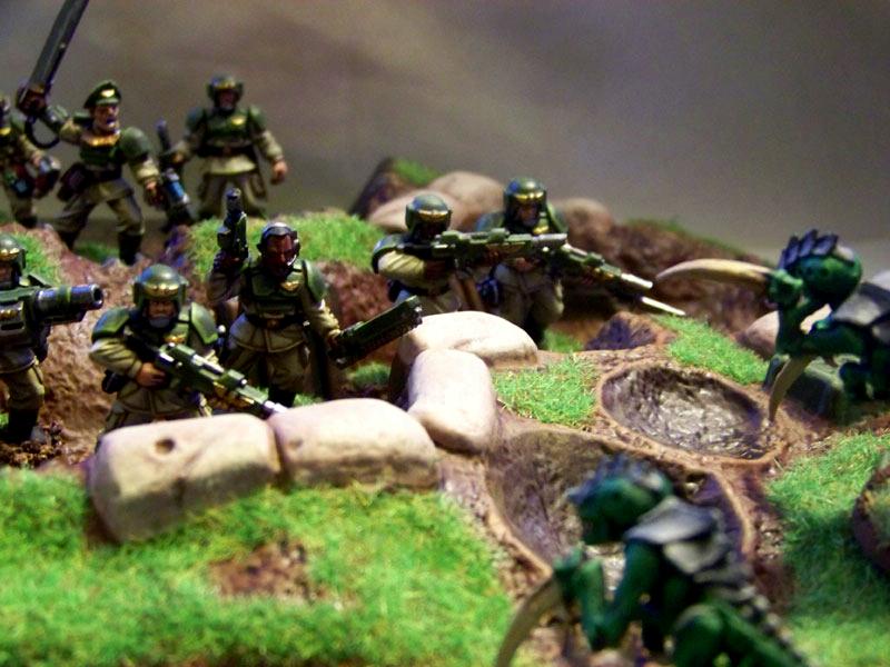 Cadians, Imperial Guard, Terrain, Tyranids, Warhammer 40,000