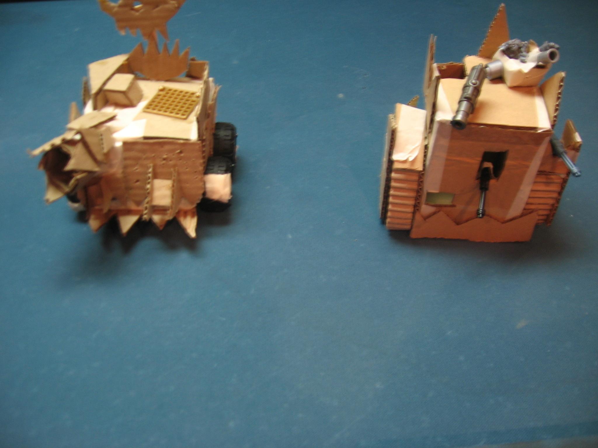 Yes two card board tanks