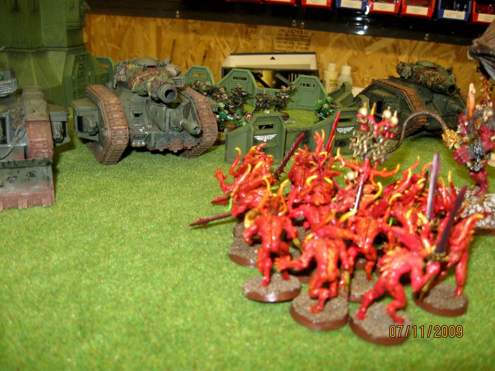 Battle, Daemons, Imperial Guard, Warhammer 40,000