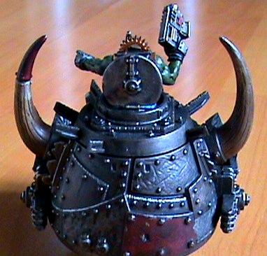 Orks, ork stompa head rear view