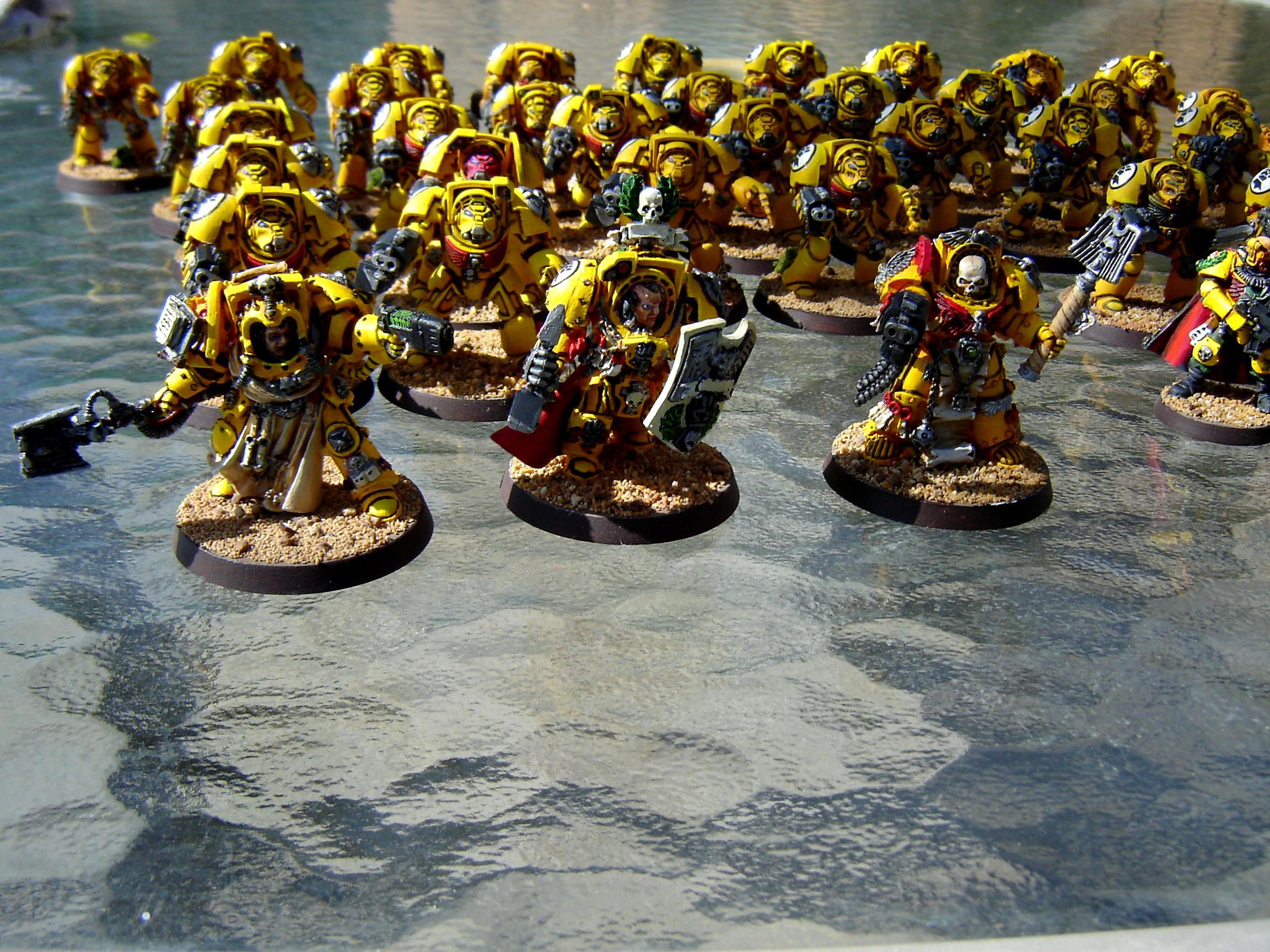 Imperial Fists, Space Marines, Terminator Armor, Warhammer 40,000