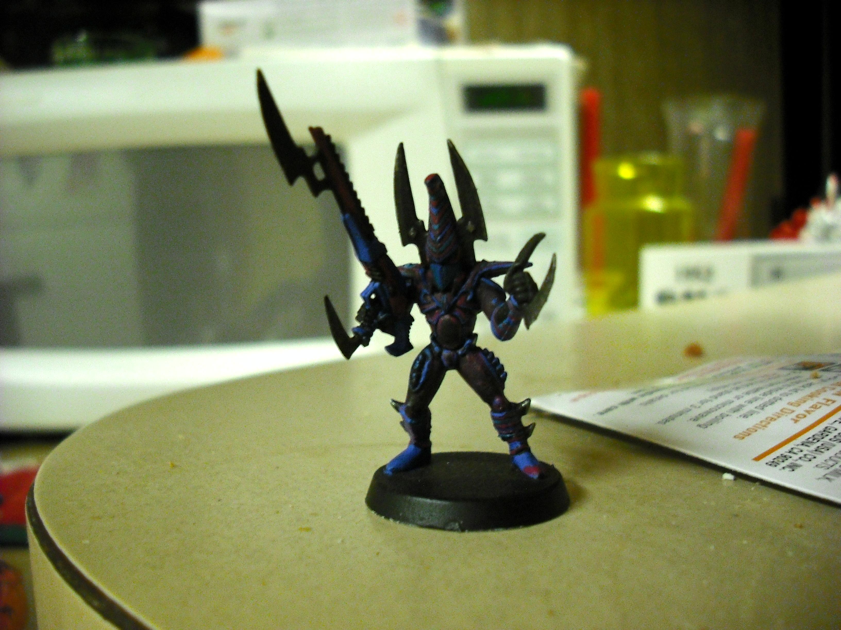 dark eldar warrior test model, front
