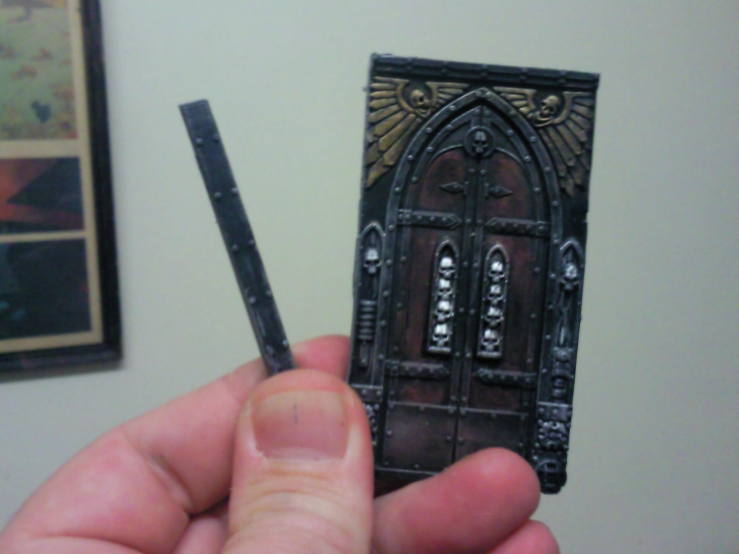 Have to cut them off to put over a box made from Urban War terrain pieces