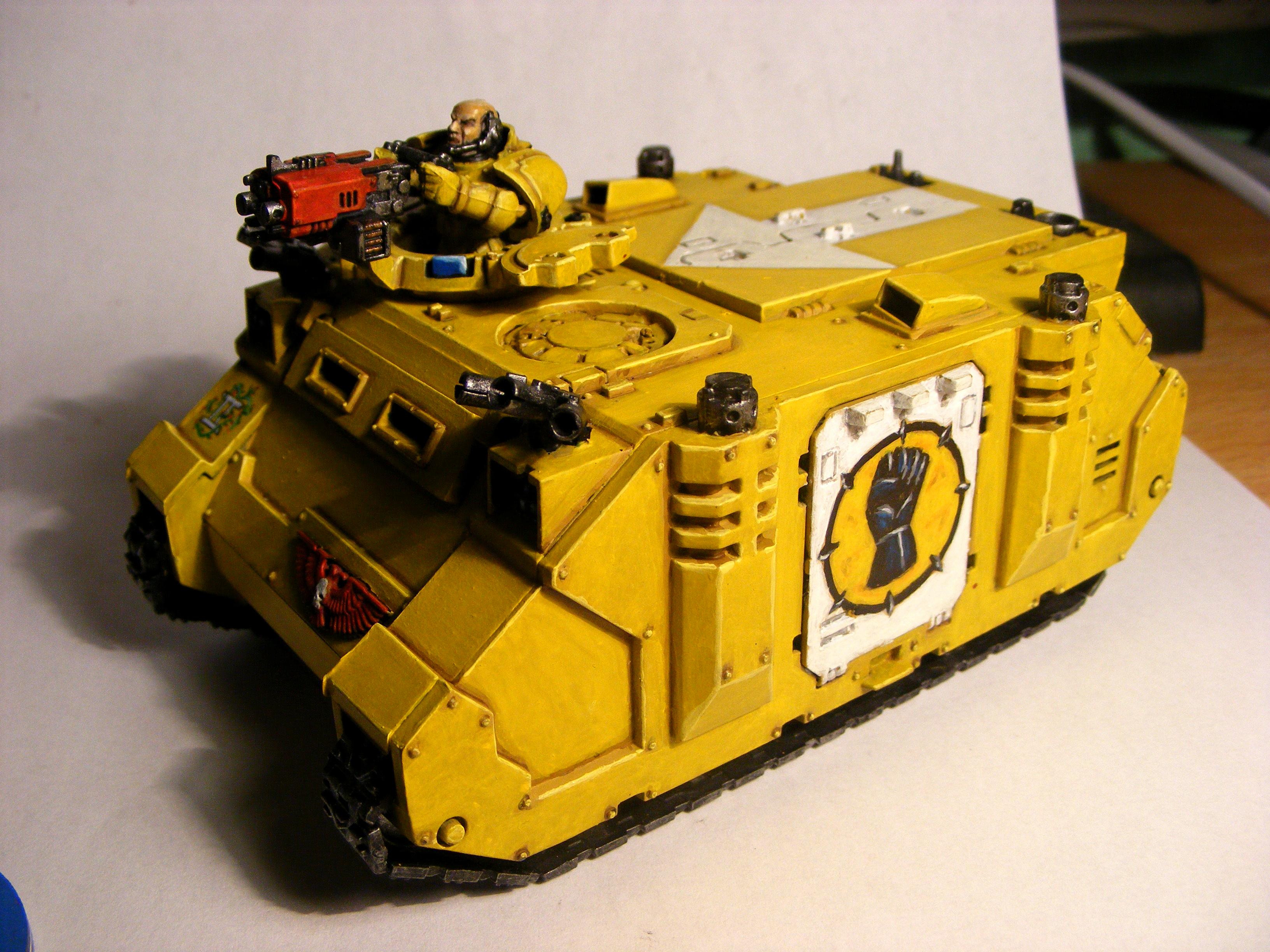 Imperial Fists, Rhino, Space Marines, Yellow