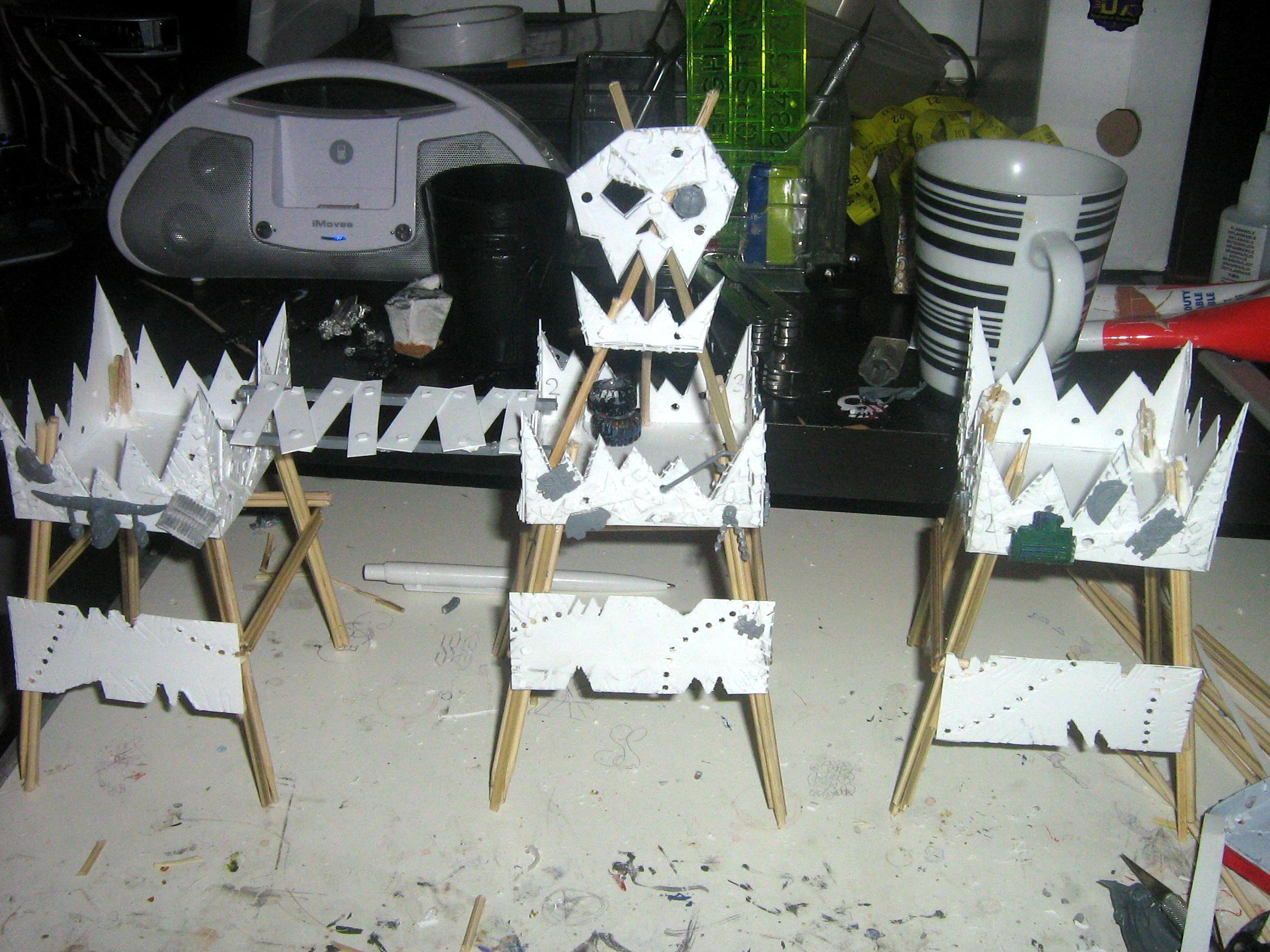 Banner, Built, Game Table, Gaming, Orks, Planetstrike, Plasticard, Scratch, Terrain, Tower, Waagh