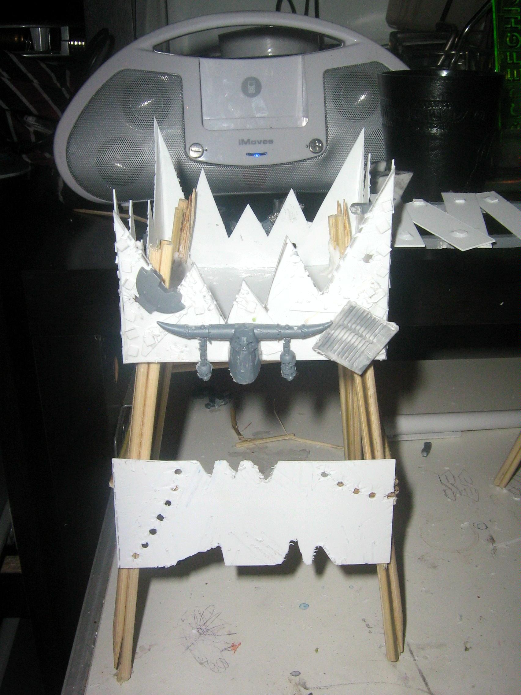 Banner, Built, Game Table, Gaming, Orks, Planetstrike, Plasticard, Scratch, Terrain, Tower, Waagh