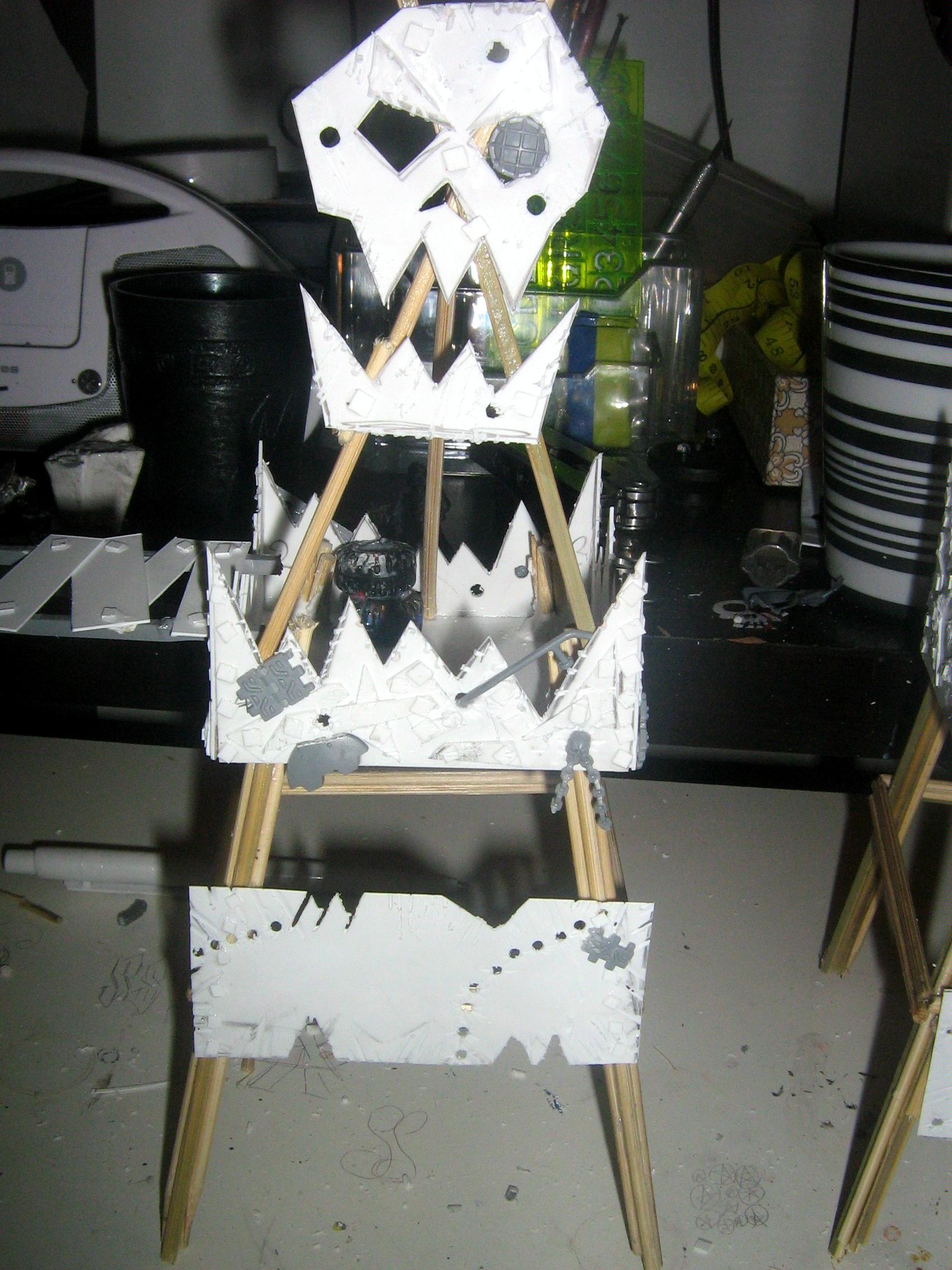 Banner, Built, Game Table, Gaming, Orks, Planetstrike, Plasticard, Scratch, Terrain, Tower, Waagh