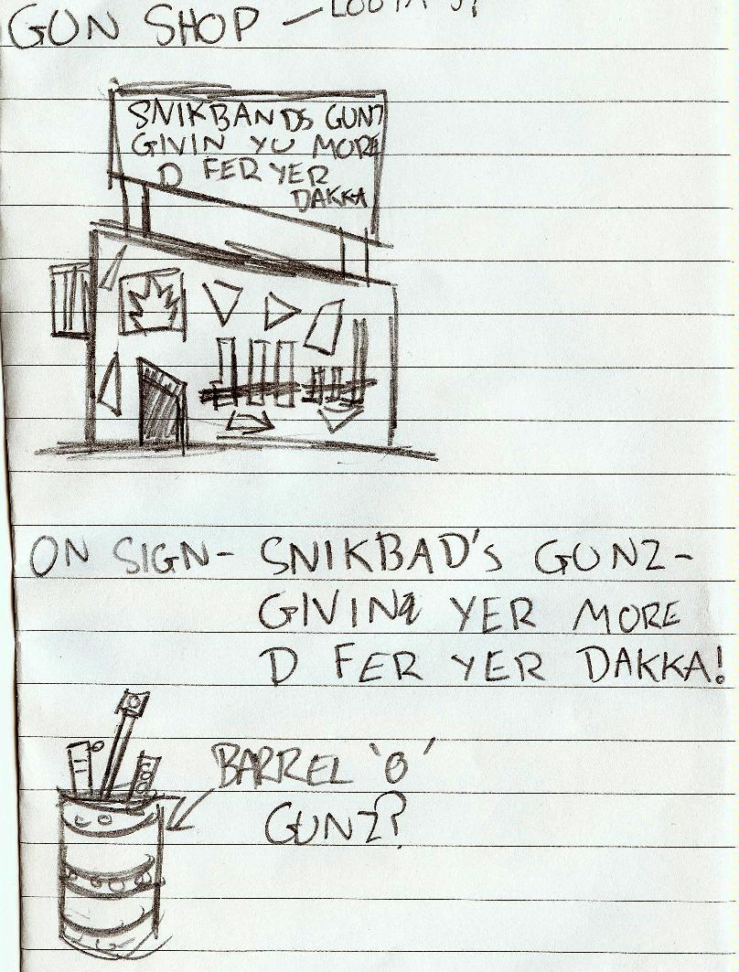 Gun Shop Sketch
