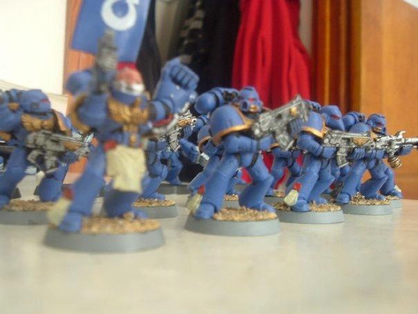 Here we have one of three squads, this is actually an old pic as they have been spruced up with writing on the armor and washes