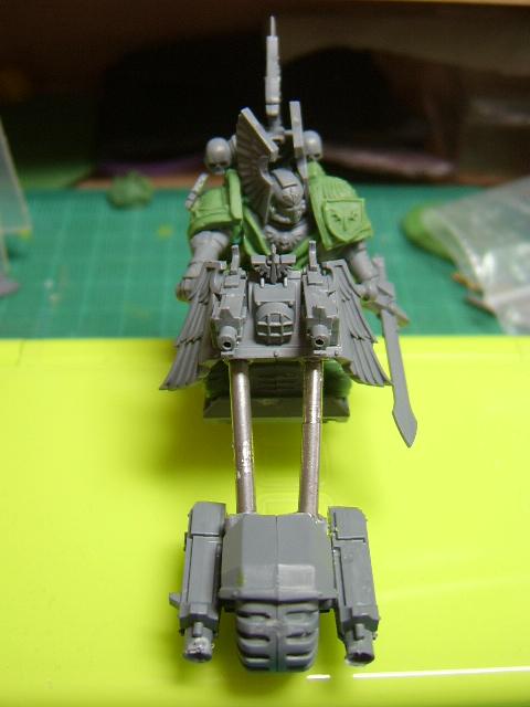 Angel Of Death, Bike, Biker Sergeant, Dark Angels, Greenstuff, Space Marines