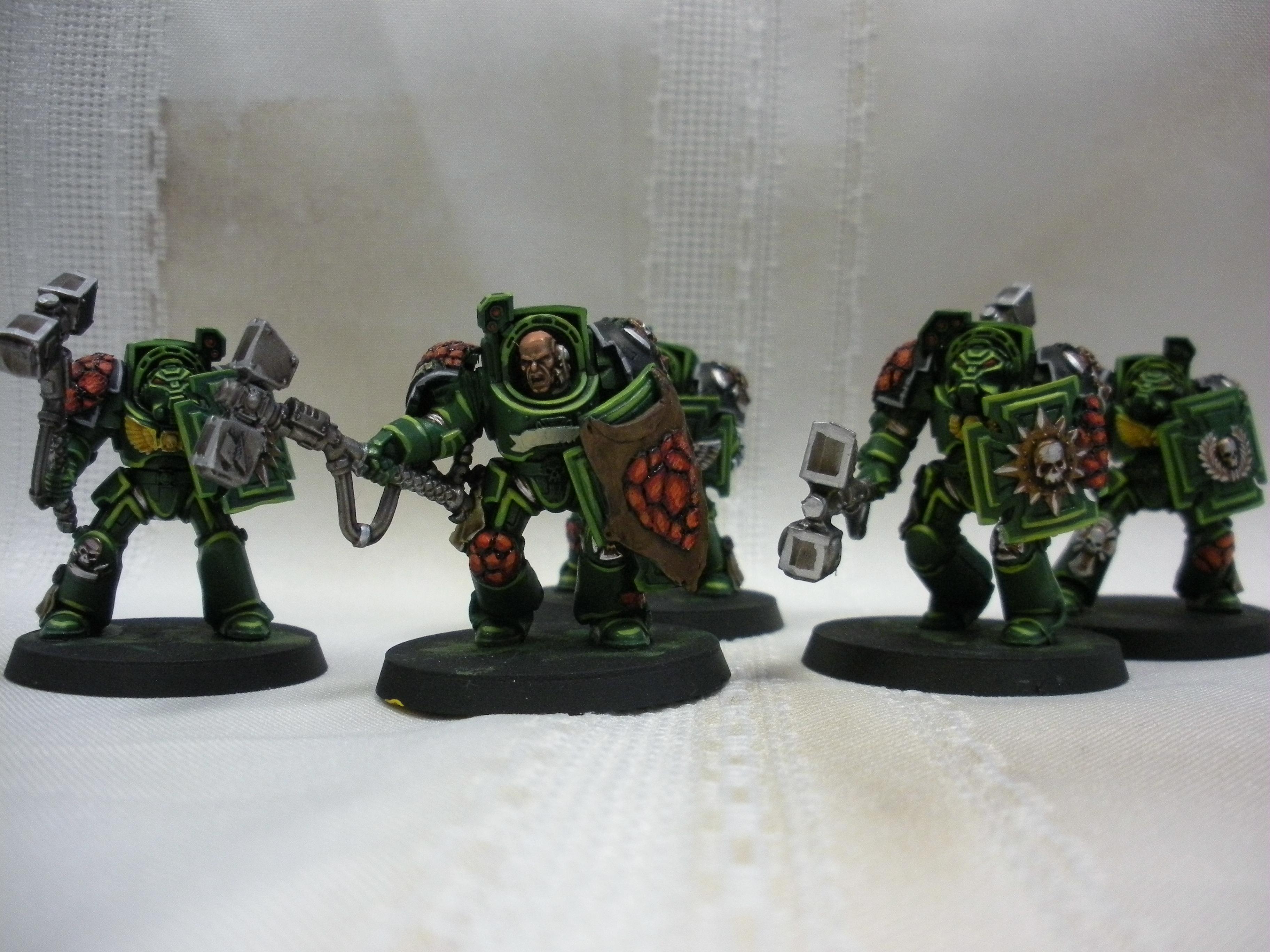 Salamander, Space Marines, Storm Shield, Terminator Armor, Thunder Hammer, Warhammer 40,000