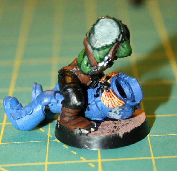 Lumpys Ork Partialy done side profile