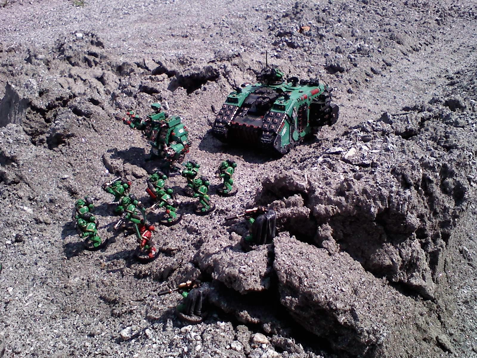 Assault On Black Reach, Dreadnought, Emerald Dragons, Land Raider, Space Marines