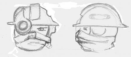 Concept, Head, Imperial Guard, Sketch
