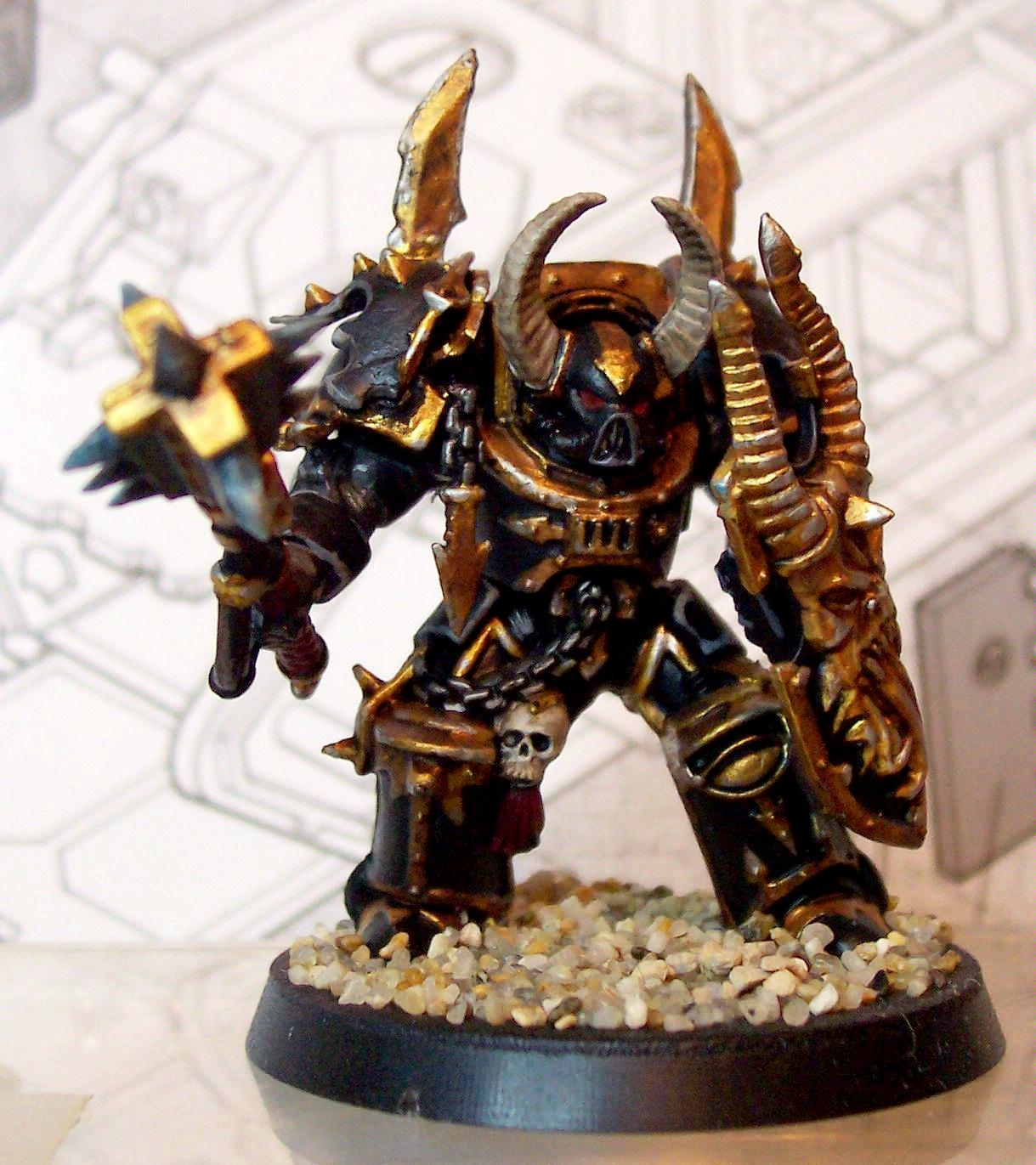 28mm, Chaos, Conversion, Games Workshop, Infantry, Science-fiction, Terminator Armor, Warhammer 40,000