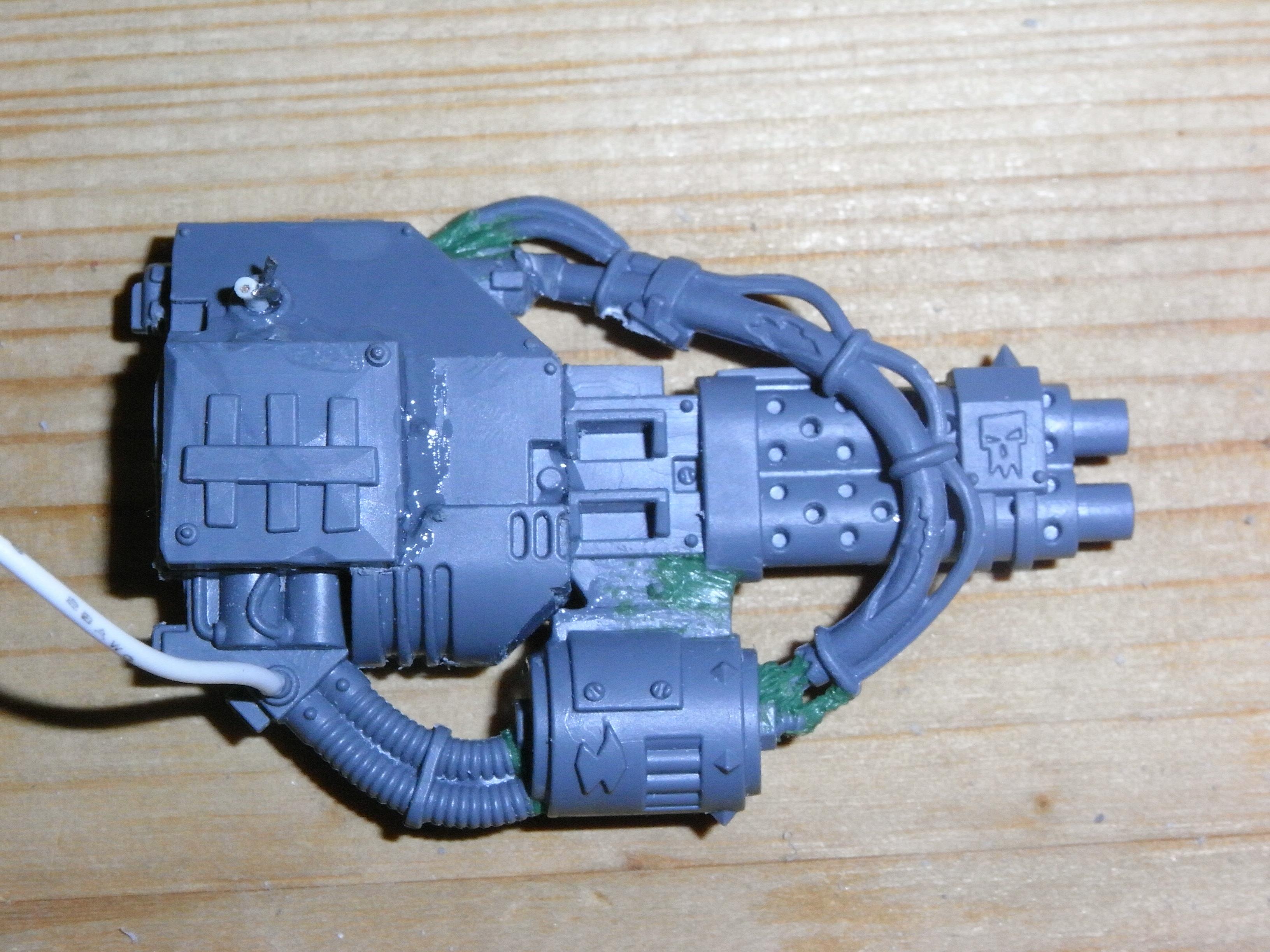 Big Shoota, Conversion, Deff Dread, Dreadnought, Greenstuff, Orks, Tiwn-linked, Twin Linked, Twinlinked