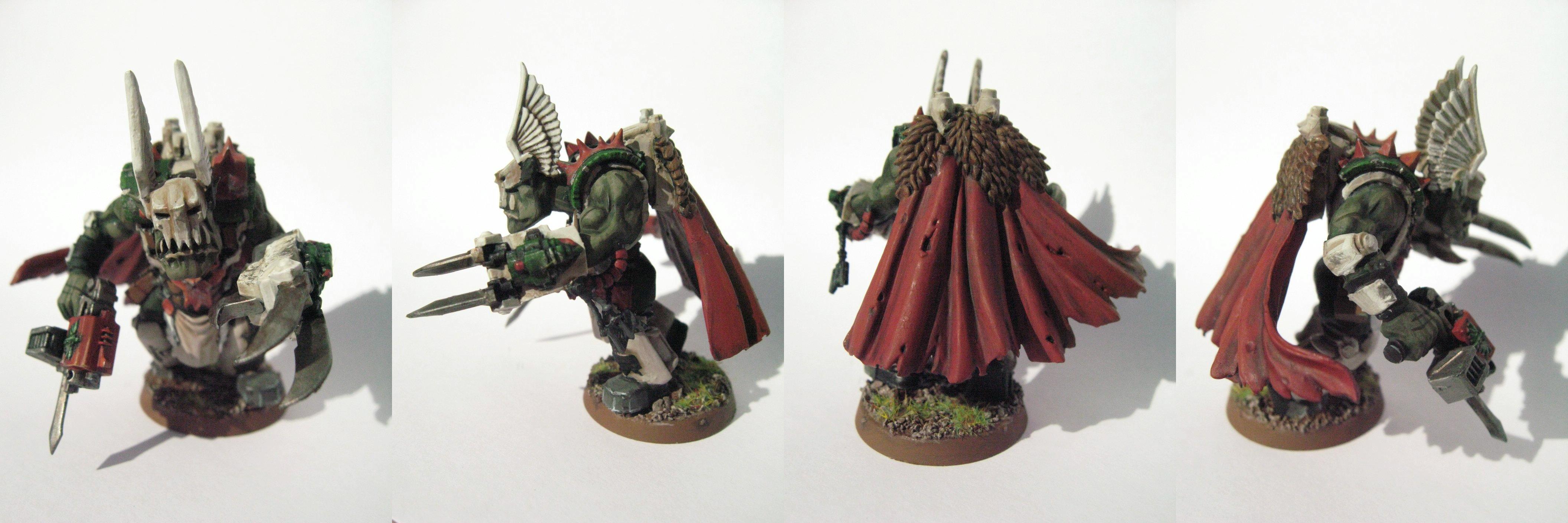 Blood Axe, Da Dark Angelz, Nob, Orks, Powerklaw, Twin Linked Shoota, Warhammer 40,000