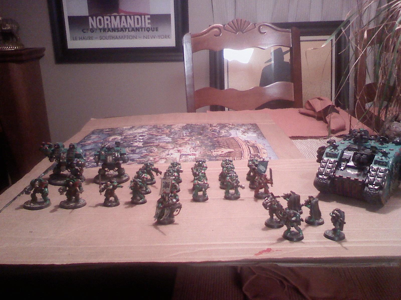 Army, Assault On Black Reach, Dreadnought, Emerald Dragons, Land Raider, Space Marines, Tank, Work In Progress