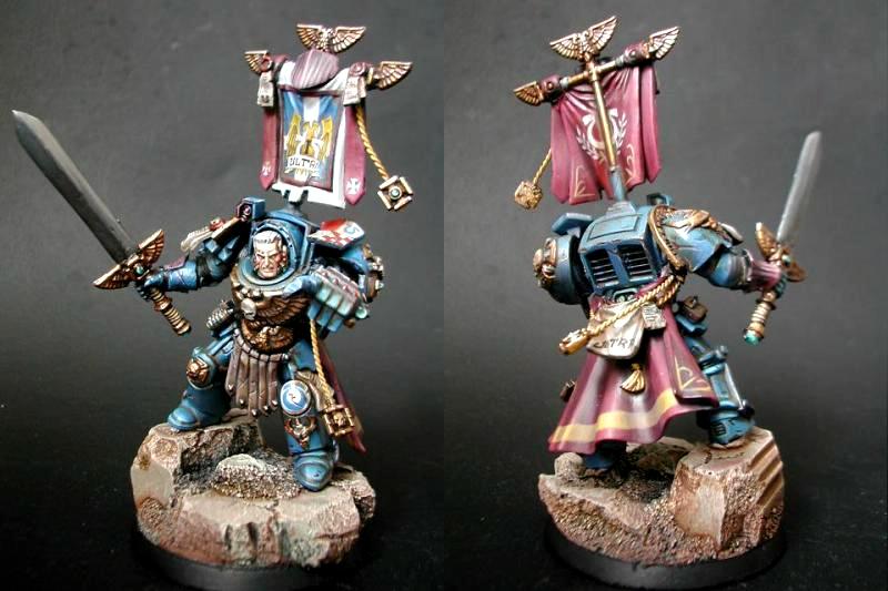 Space Marines, Terminator Captain, Ultramarines, Warhammer 40,000