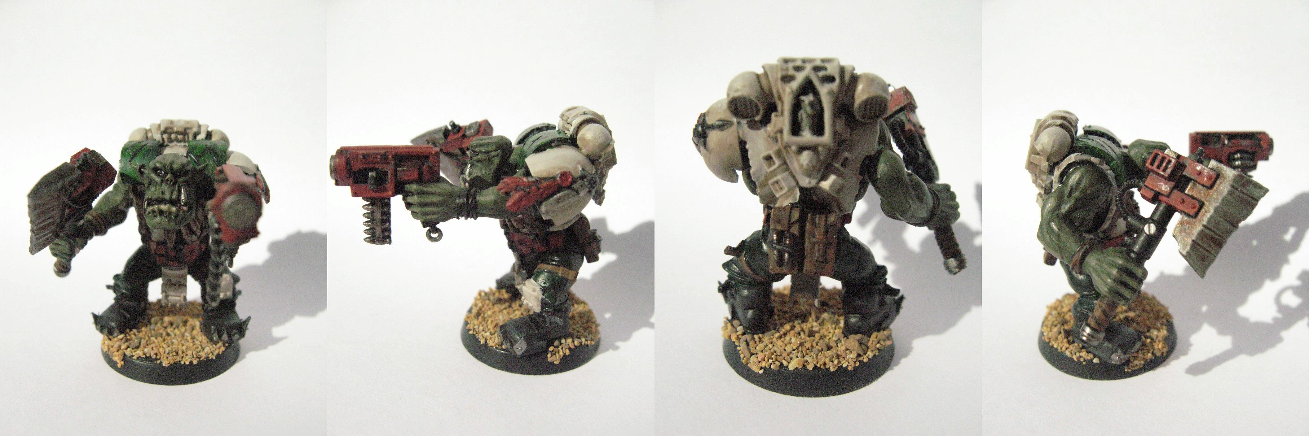 Blood Axe, Nob, Orks, Warhammer 40,000, Work In Progress