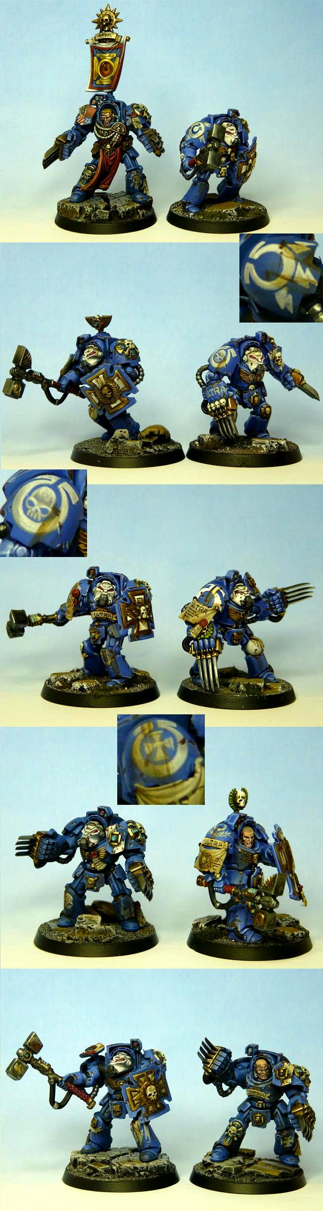 Space Marines, Terminator Armor, Ultramarines, Warhammer 40,000