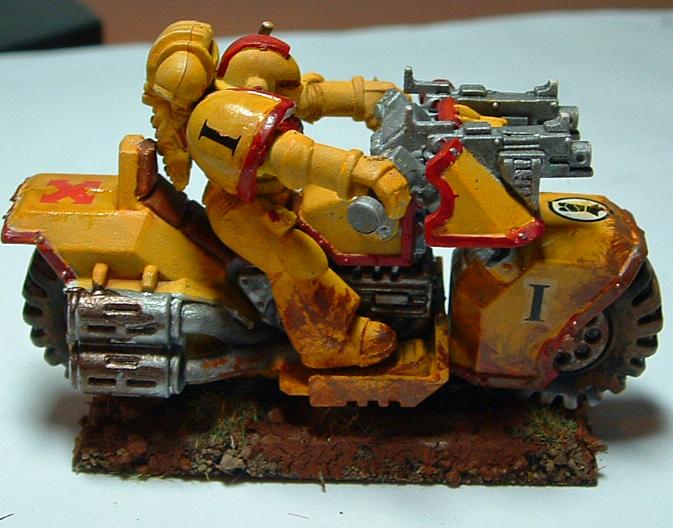 Battle brohter on the bike, side view