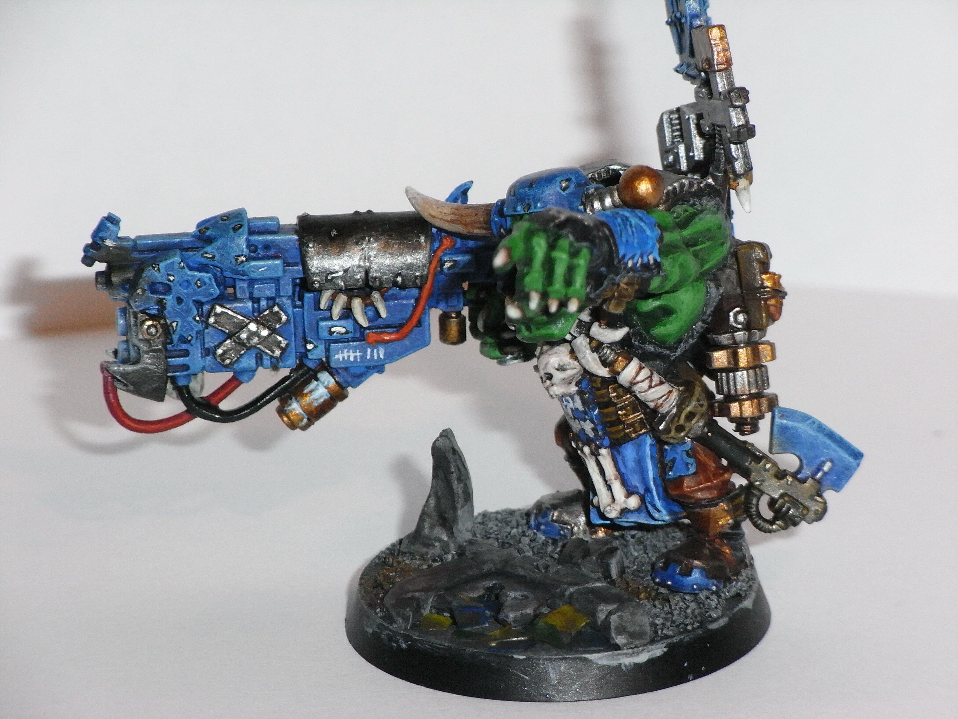 Assault On Black Reach, Big Mek, Big Shoota, Bosspole, Conversion, Deff Dread, Dreadnought, Glass, Kustom Mega-blasta, Kustom Megablasta, Mekboy, Orks, Teeth, Urban, Warboss, Work In Progress