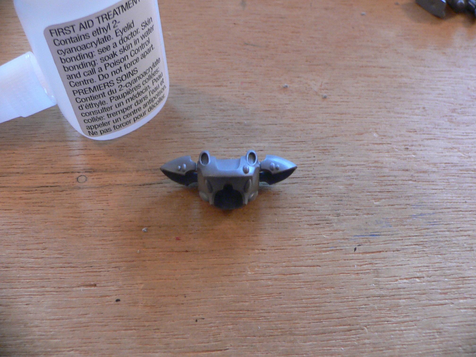 The shoulder pads glued together