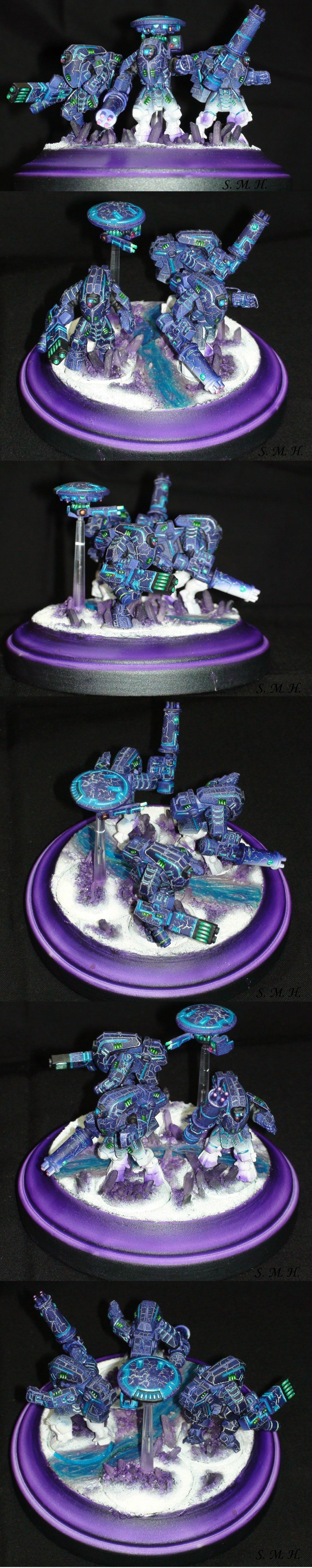Airbrush, Object Source Lighting, Stealthsuits, Tau, Warhammer 40,000