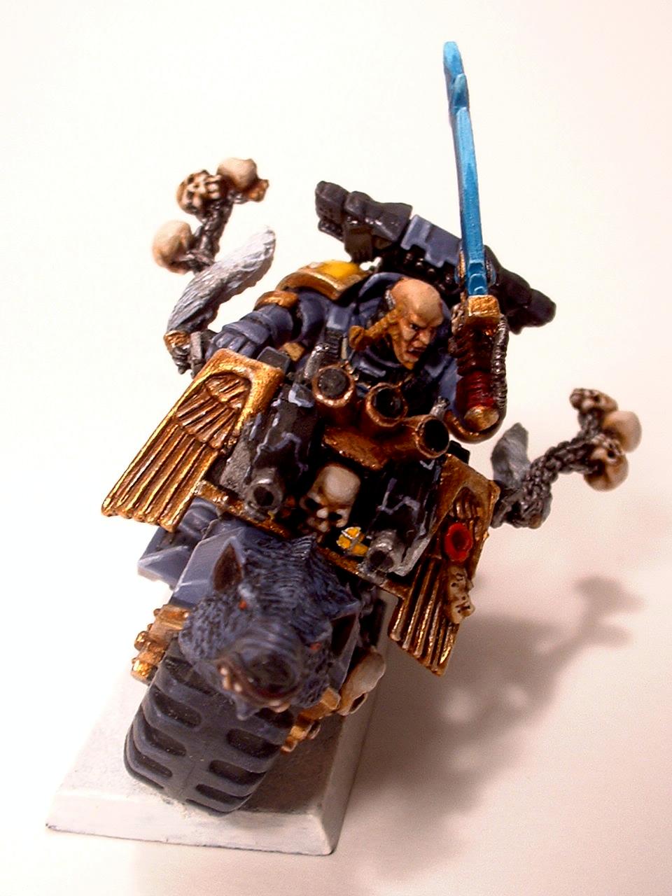 Blood Claw, Space Marine Bike, Space Wolves, Warhammer 40,000, Wolf Guard Battle Leader