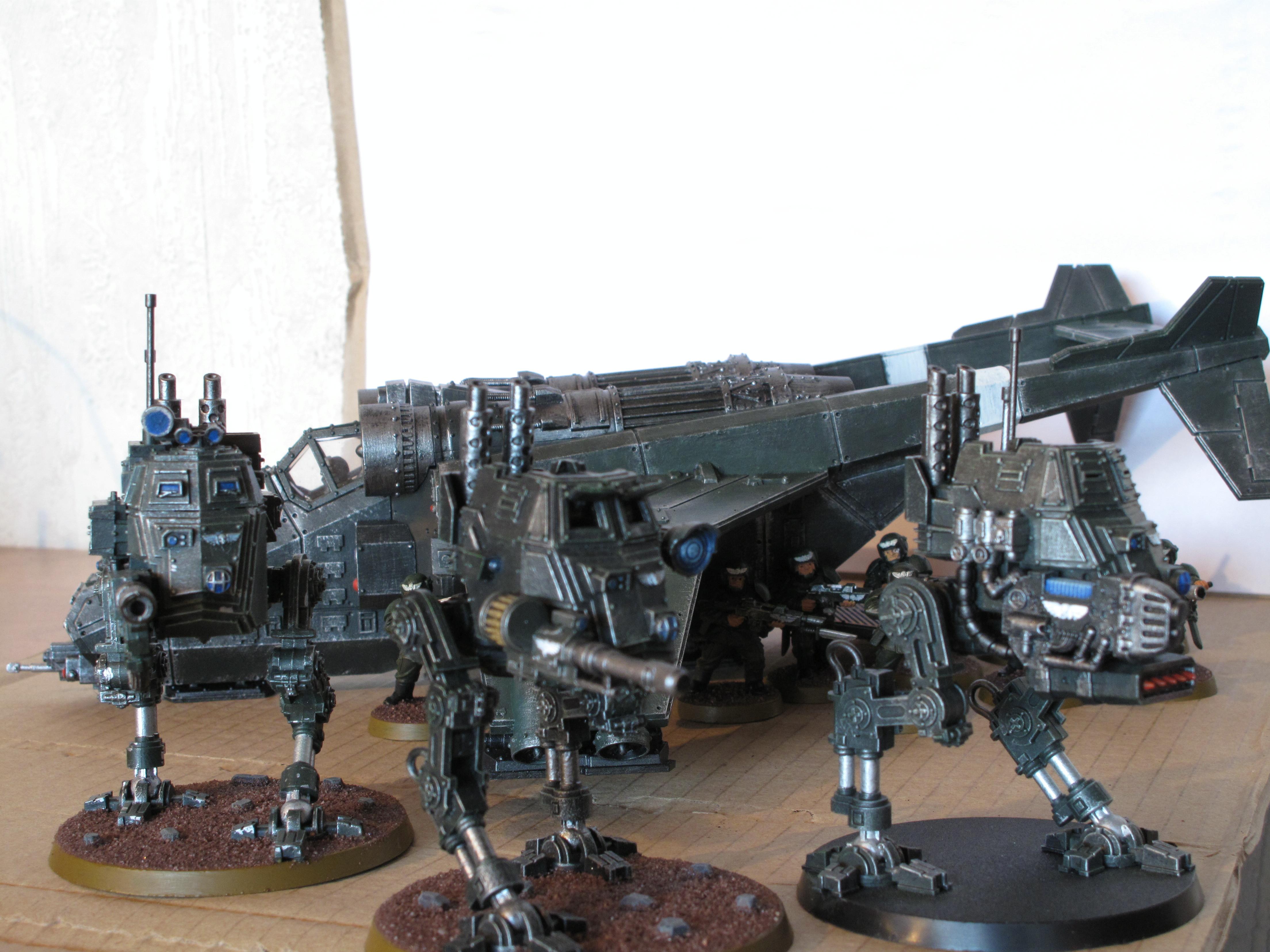 Cadians, Imperial Guard, Sentinel, Valkyrie