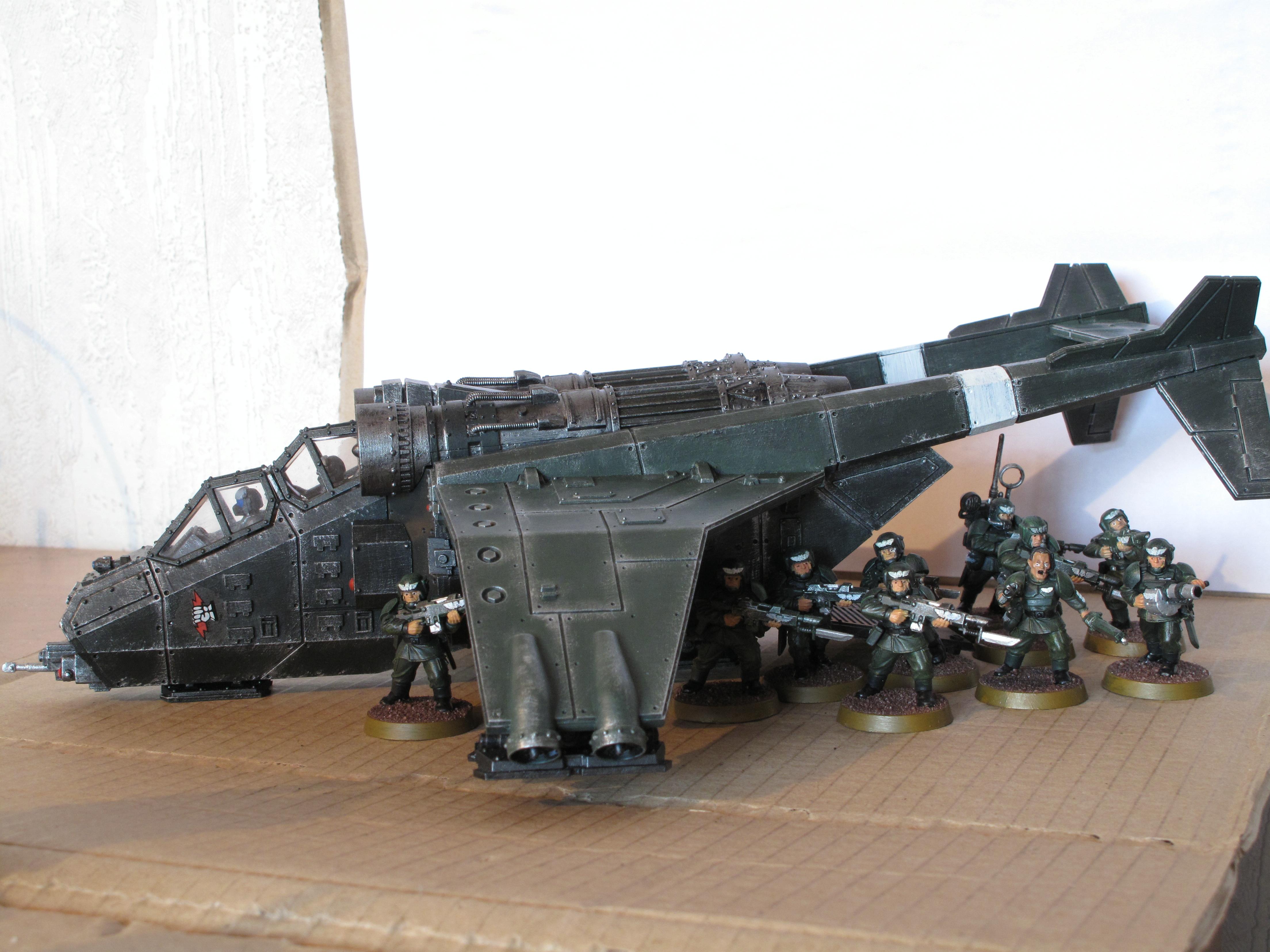 Cadians, Imperial Guard, Sentinel, Valkyrie, Warhammer 40,000