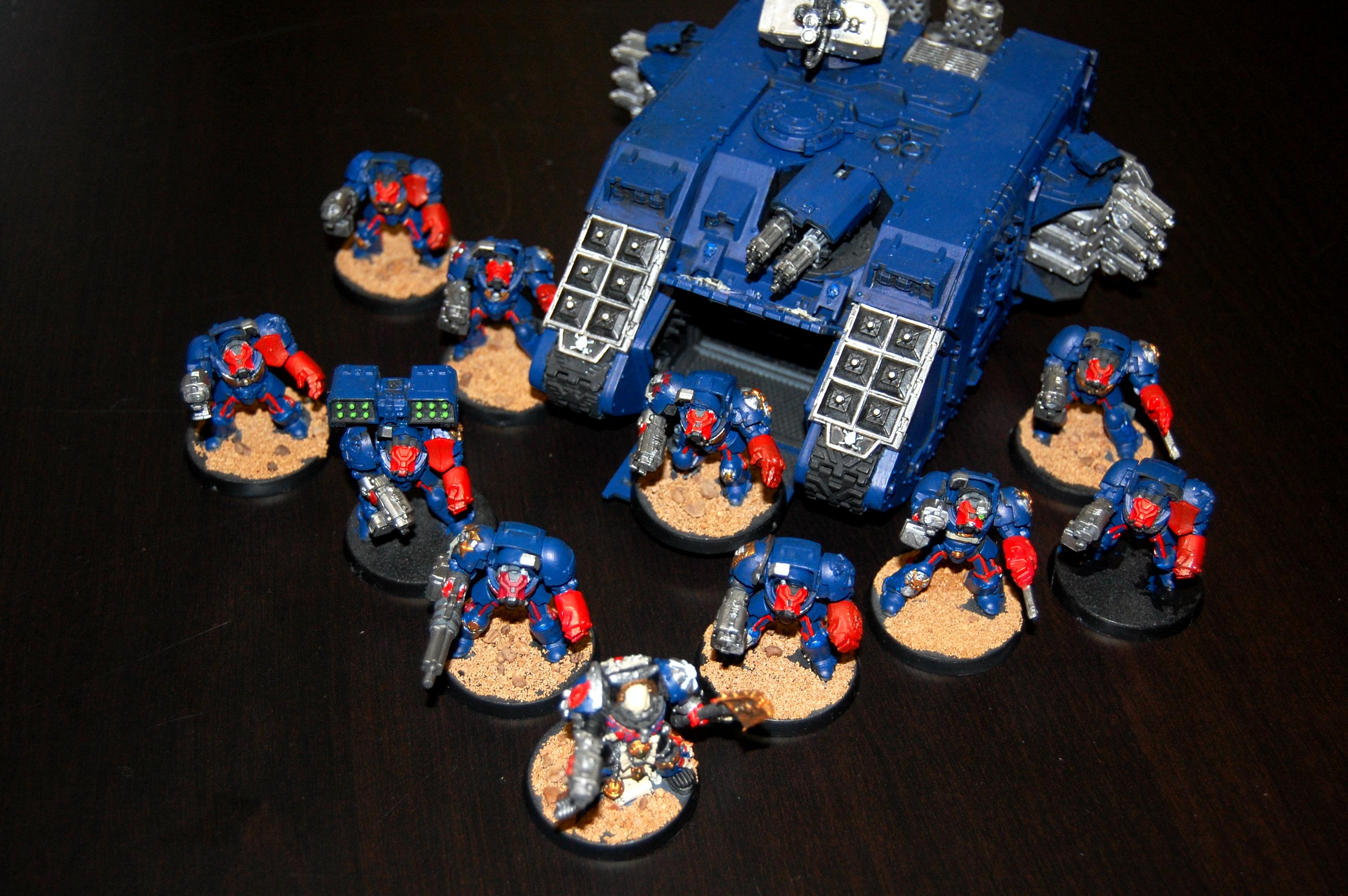 Crimson Fists, Land Raider, Land Raider Crusader, Terminator Armor