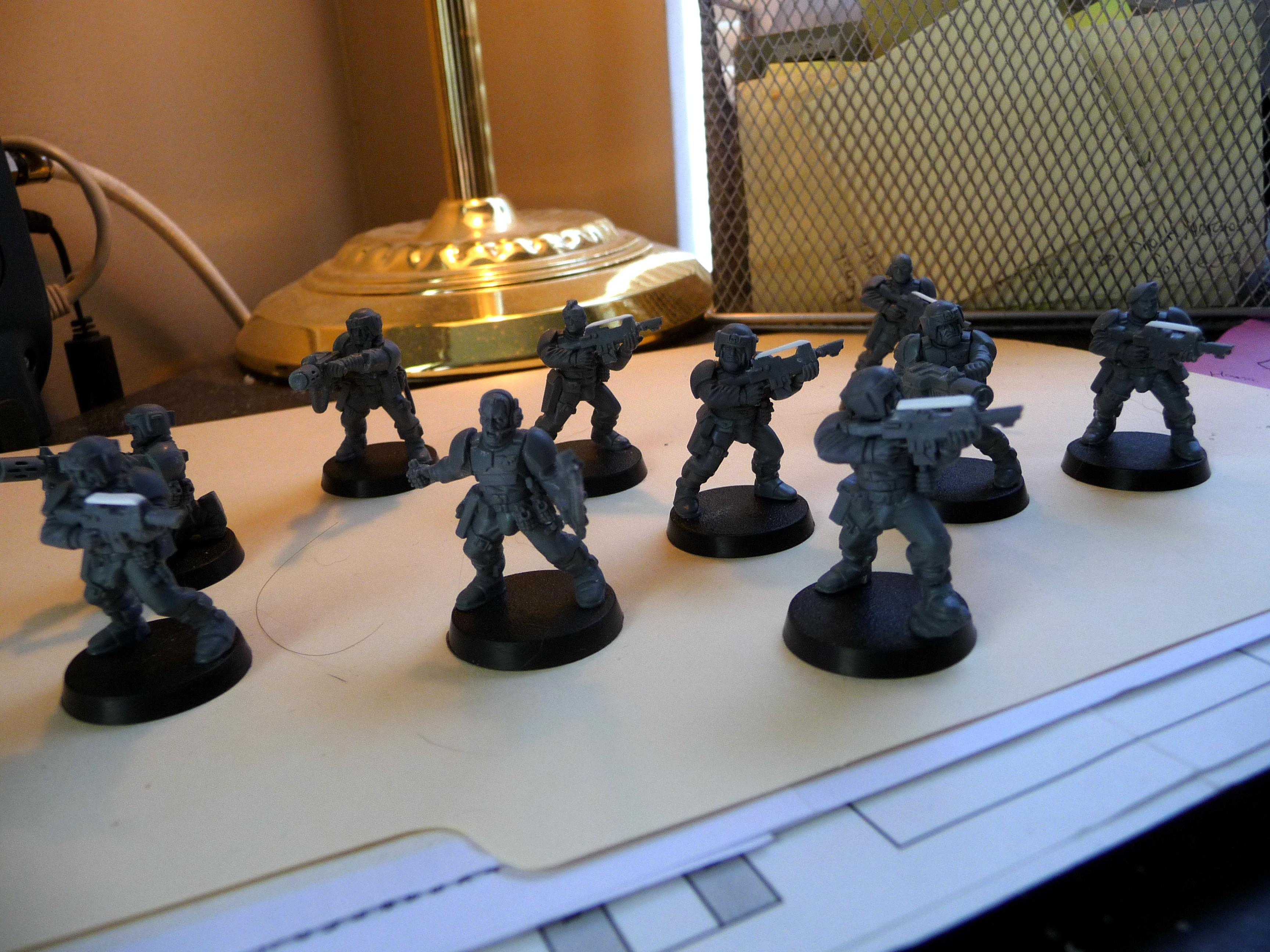 Cadians, Carbine, Conversion, Imperial Guard, Lasgun, Meltagun, Veteran, Warhammer 40,000