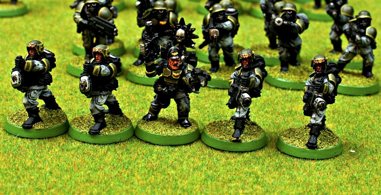 Astra Militarum, Company Command Squad, Company Commander, Creed, Guard, Imperial, Imperial Guard, Pig Iron