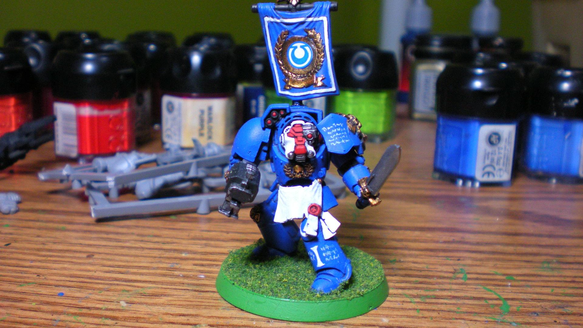 Sergeant, Terminator Armor, Ultra Marines, Ultramarines