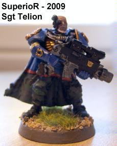 Sergeant, Smurfs, Space Marines, Superior, Telion, Ultramarines, Warhammer 40,000