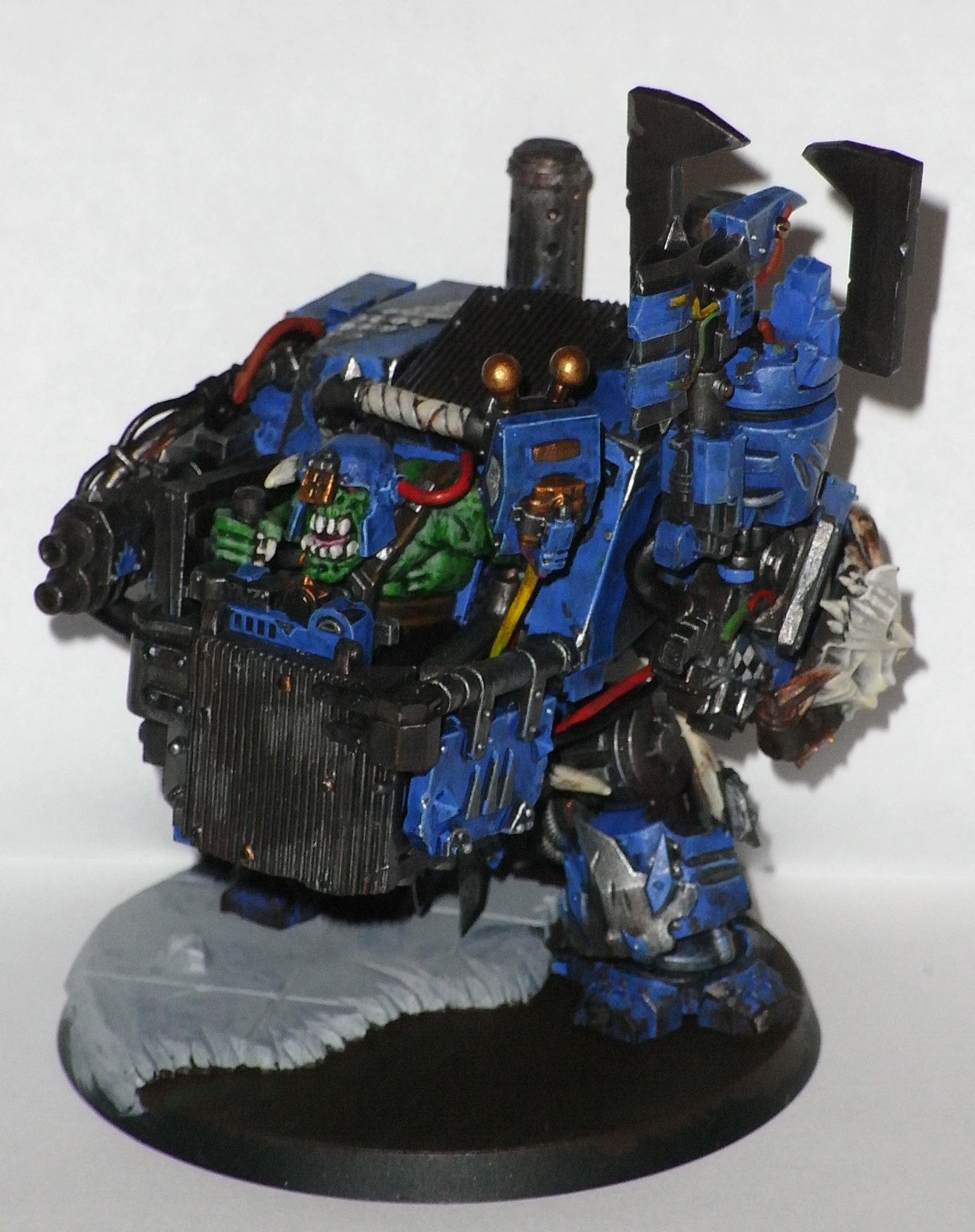 Blue, Bone, Checkered, Chequered, Deff, Deff Dread, Deff Skulls, Deffskulls, Dreadnought, Orks, Rust, Skull, Work In Progress