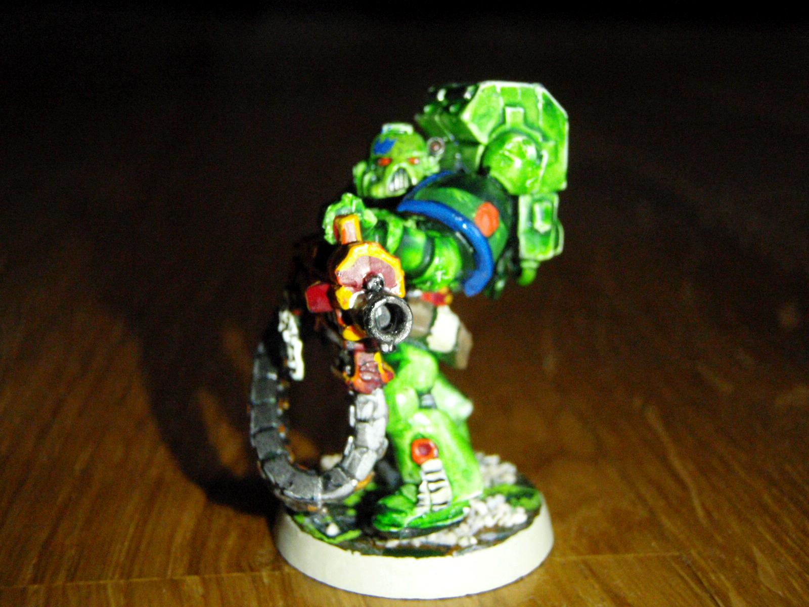 Basejob, Custom Chapter, Green Mists, Heavy Bolter, Space Marines, Watered Colours