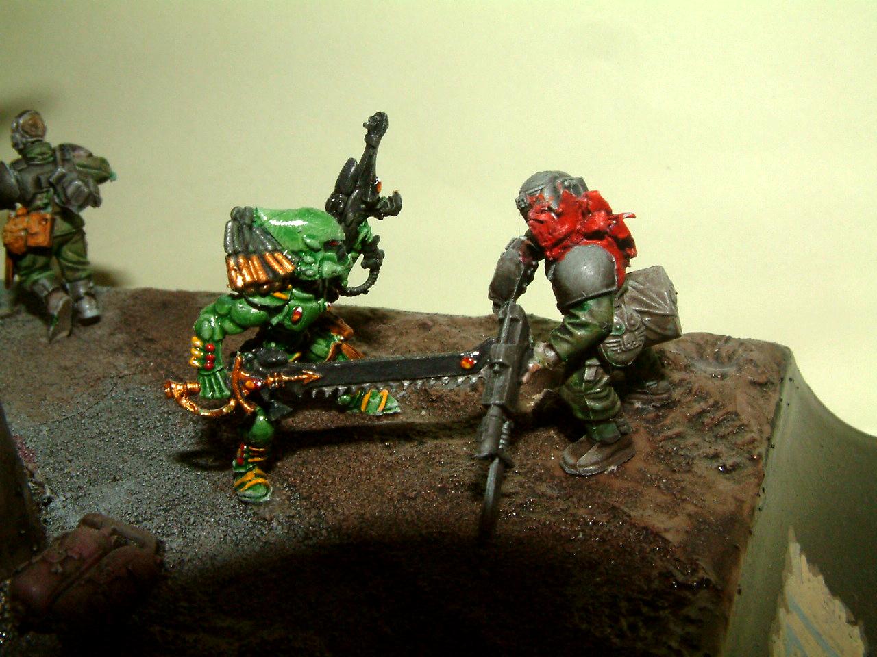 Diorama, Eldar, Imperial Guard, Striking Scorpions