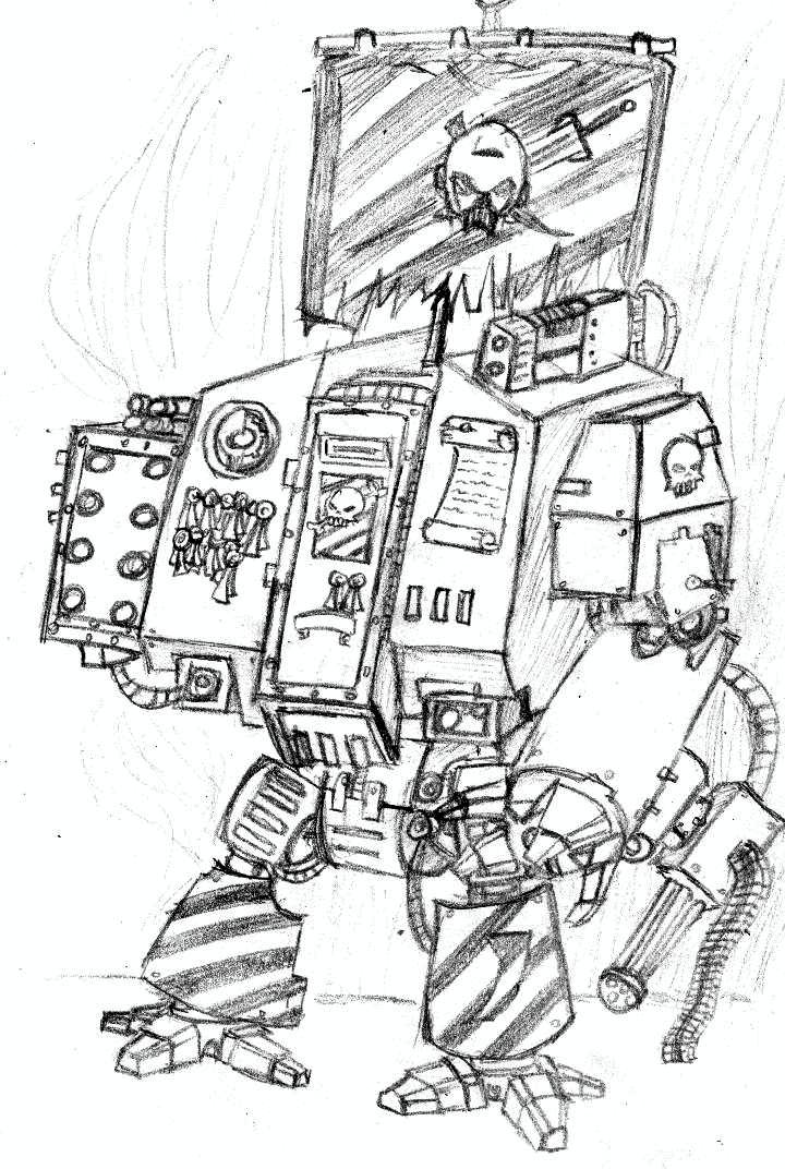 Dreadnought, Sketch, Space Marines, Zoomdakkadakka