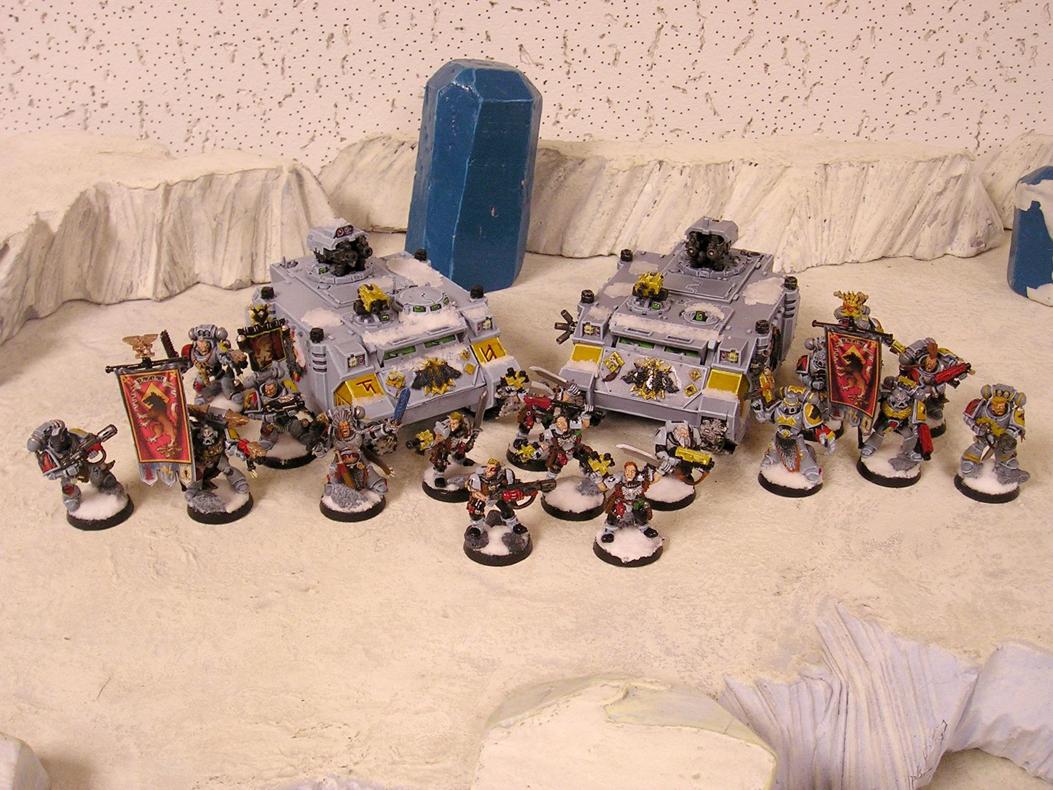 Old Scouts, Rhino, Snow Effects, Space Wolves
