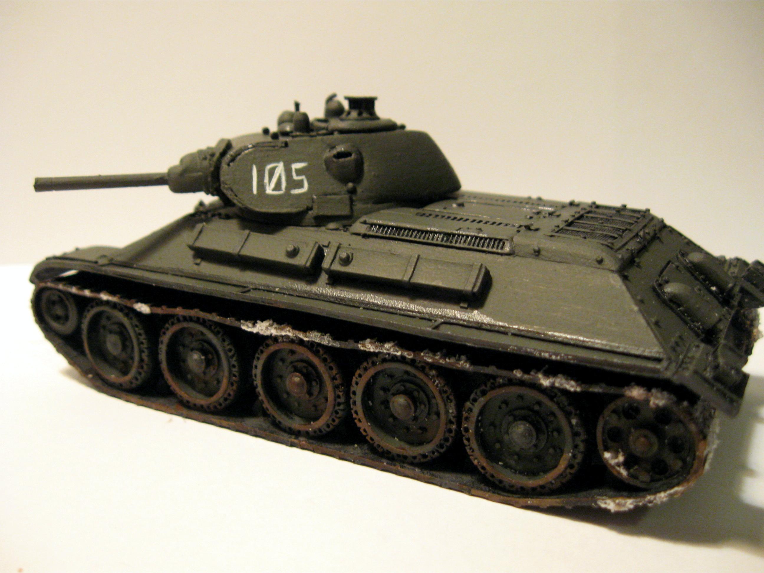 Historical, Snow, Soviet, T-34, Tank