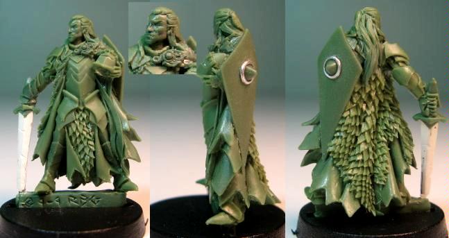Dark Elf Warrior, Greenstuff, High Elf Warrior, Sculpted