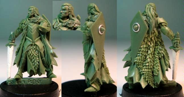 Dark Elf Warrior, Greenstuff, High Elf Warrior, Sculpted