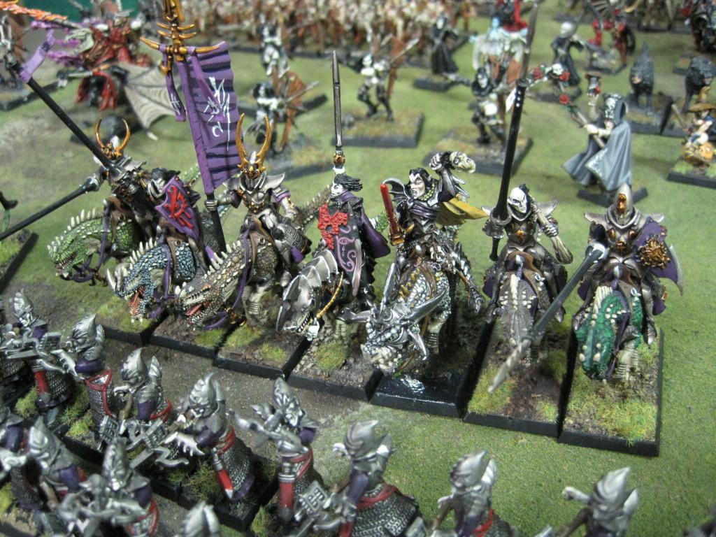 Cold One knights with Malus Darkblade conversion