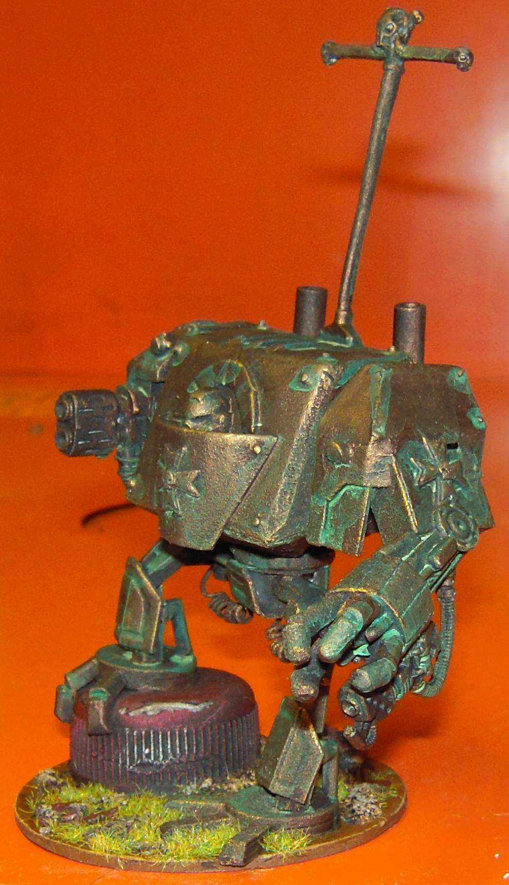 Chaos, Chaos Space Marines, Conversion, Dead, Dreadneught, Dreadnought, Hellbrute, Iron Hands, Metal, Painted, Scratch, Scratch Build, Senes Antiqua, Senex, Space Marines
